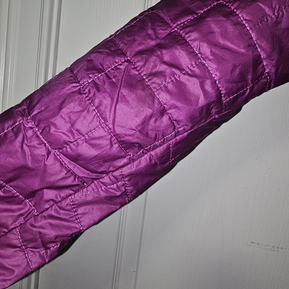 Patagonia Womens Medium Purple Primaloft Jacket Full Zip Quilted FLAWS - Picture 3 of 15